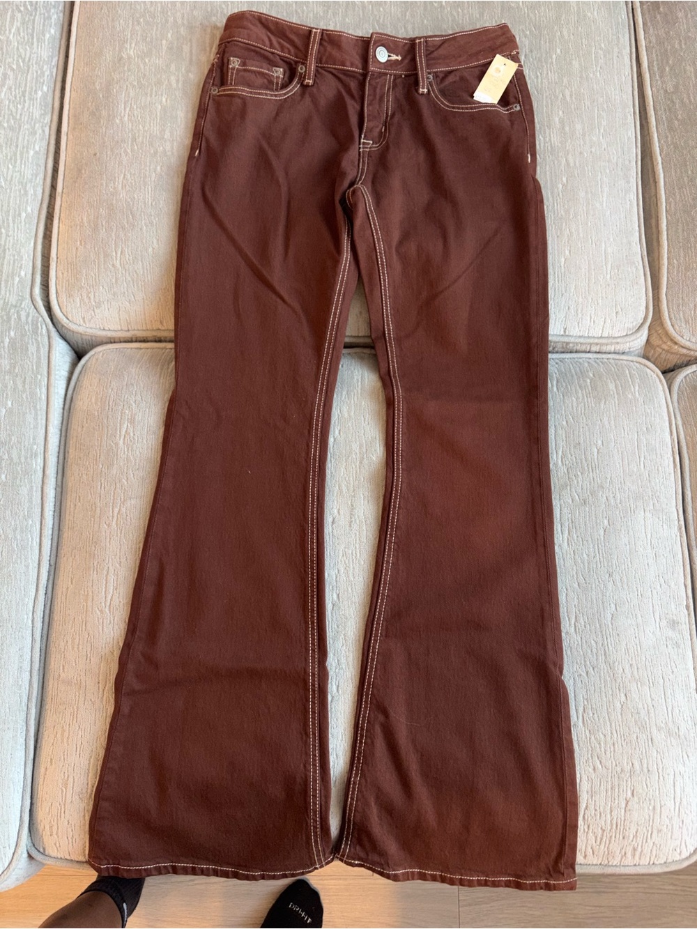 Aeropostale Women's Chocolate Brown Flare Jeans